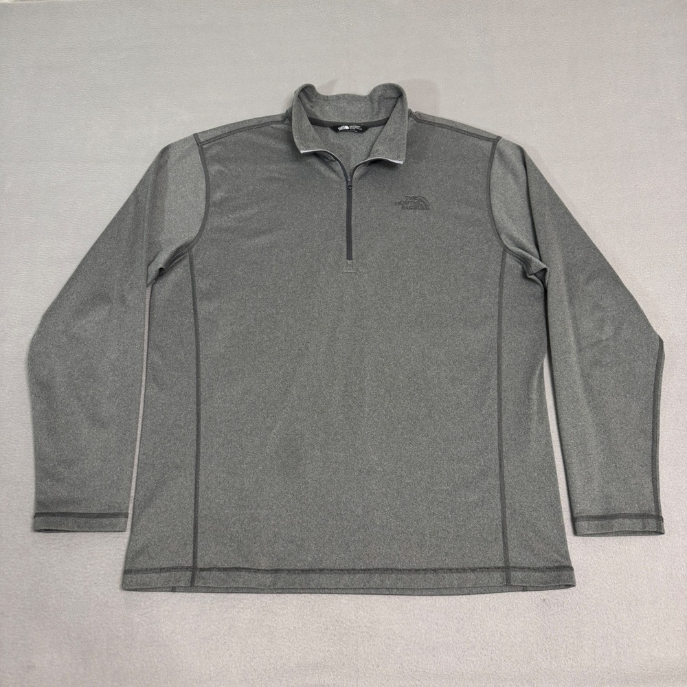 The North Face Quarter Zip Pullover Mens XL Gray Performance Fleece Hiking Shirt